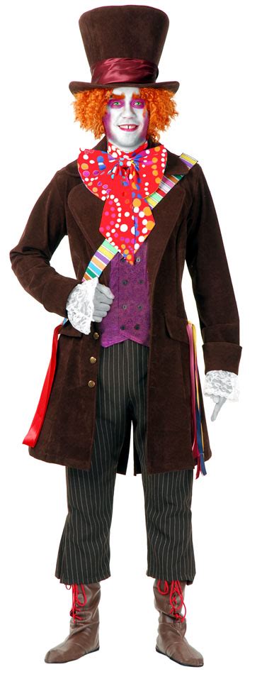 deluxe theatrical adult mad hatter costume with hat candy apple costumes pop culture