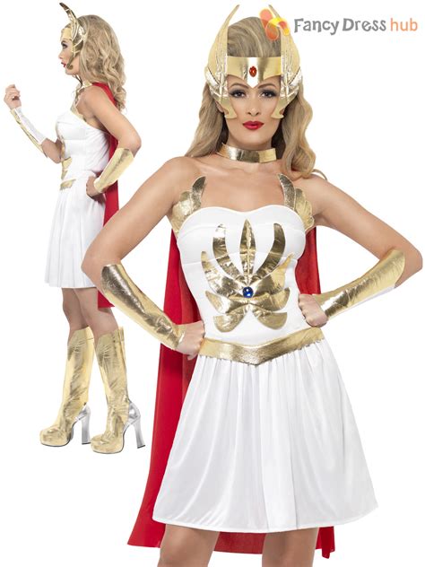 ladies sexy she ra costume adults superhero outfit princess of power fancy dress ebay