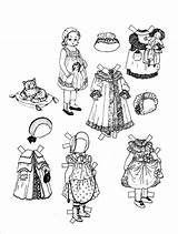 Coloring Pages Doll Dress Flossie Little Victorian Child sketch template
