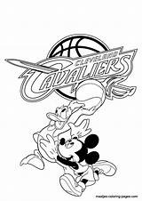 Coloring Pages Cavs Cleveland Cavaliers Nba Getcolorings Color sketch template