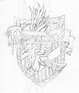 Ravenclaw Crest Coloring Pages Arms Coat Sketch Potter Harry Deviantart Hogwarts Template Templates Slytherin sketch template