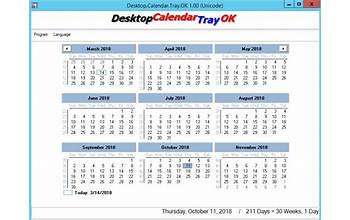 Desktop.Calendar.Tray.OK screenshot #2