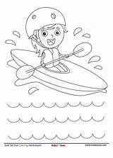 Kayaking Kidzezone sketch template