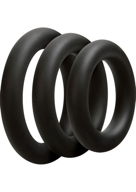 optimale 3 silicone c ring set thick black shop velvet box online