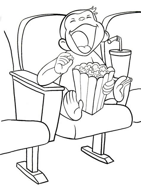 curious george coloring book pages images  pinterest