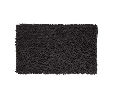 tapis de salle de bain maxi chenille  cm noir toute loffre tapis  paillasson