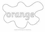 Colouring Orange Splats Colour Pages Splat Crayon Grey Activityvillage sketch template