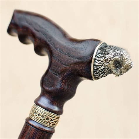 fashionable handmade wooden walking stick canes  men women owl wood cane ebay