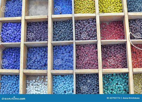 box  beads stock image image  bowls artisan colors