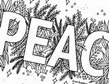 Peace sketch template