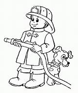 Coloring Fireman Printable Kids Pages Popular sketch template