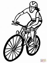 Cyclist sketch template