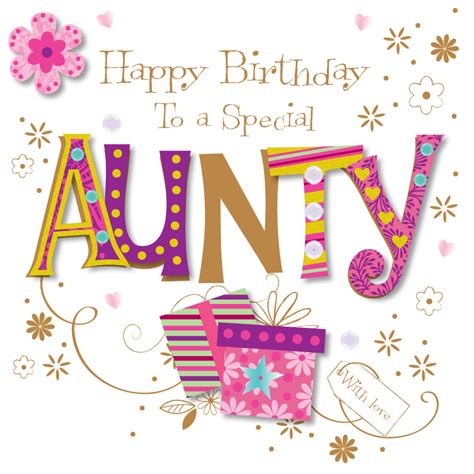 special aunty happy birthday greeting card cards