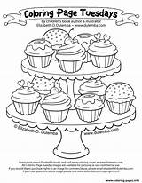 Coloring Pages Cupcakes Cupcake Adults Printable Cup Cake Adult Cakes Kids Print Tier Sheets Color Cute Colour Warhol Clipart Books sketch template