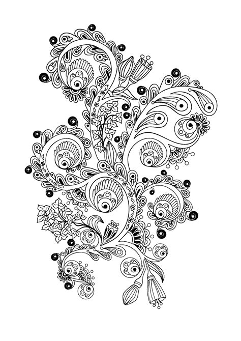 ideas  coloring pages  adults abstract flowers