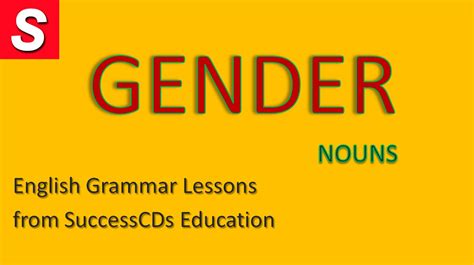 Gender English Grammar Lesson Examples Of Masculine Feminine