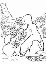 Tarzan Colorir Desenhos Kleurplaten Malvorlagen Kala Kolorowanki Cuidando Gorila Malbuch Ausmalbilder Imprimer Kinderfilme Dzieci Jane Tudodesenhos Charaktere Malbögen Stemmen sketch template