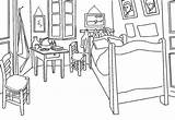 Coloring Pages Aesthetic Room Bedroom Girls sketch template