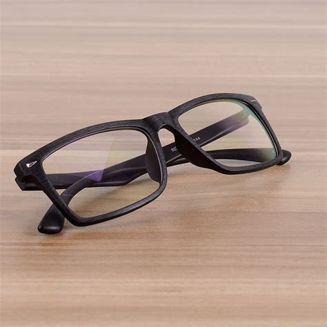 wholesale square eyeglasses frames clear lens optical frame wooden