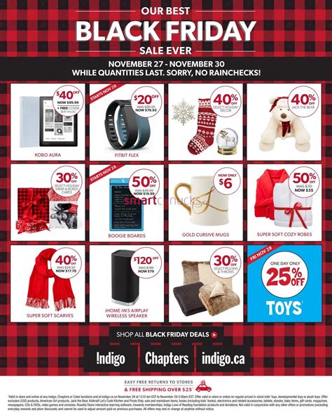 chapters indigo black friday canada 2014 flyer sales and