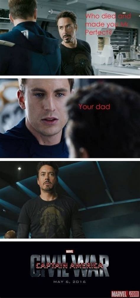 Captain America Civil War Memes Howard Stark Died And Made Steve Perfect