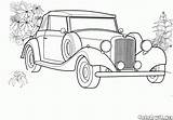 Antiguos Colorear Coches Royce sketch template