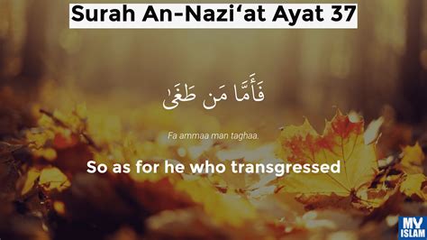 Surah Naziat Ayat 37 79 37 Quran With Tafsir My Islam