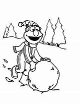 Coloring Snowball Pages Getcolorings sketch template