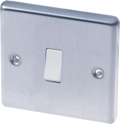lap  gang   ax light switch brushed stainless steel amazoncouk diy tools
