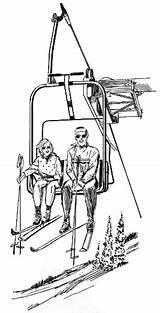 Lift Chair Ski Clipart Clipground Stock sketch template