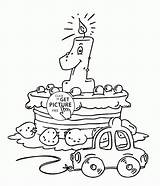 Happy Birthday Coloring 1st Pages Cake Kids St Printables Holiday Choose Board Card sketch template