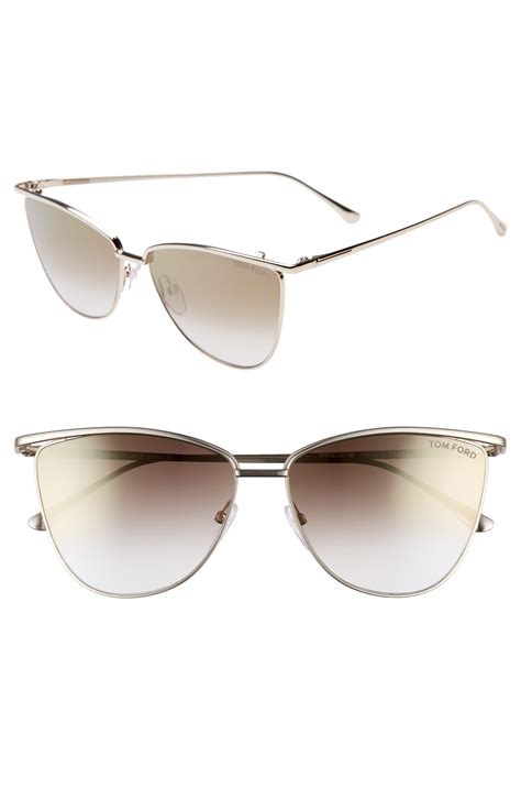 Tom Ford Women S Veronica 58mm Cat Eye Sunglasses Gold In Metallic Lyst