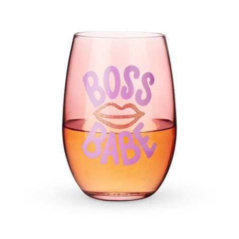 boss babe stemless wine glass by blush® set of 1 city market