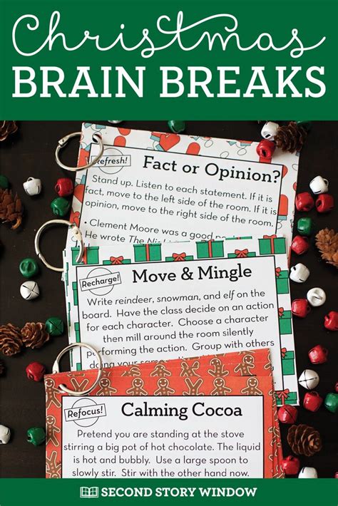 brain breaks  christmas freebie christmas brain breaks christmas classroom christmas