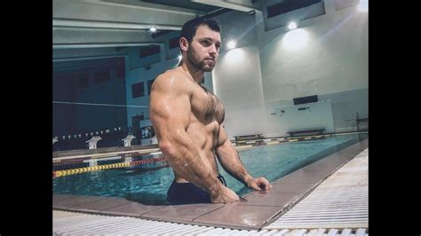 flexing show  pool  handsome muscle god sergeymorozboss youtube