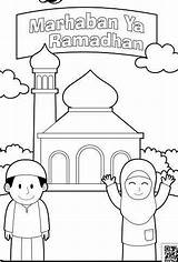 Ramadhan Mewarnai Contoh Mewarna Warna Anak Raya Kegiatan Bulan Ramadan Ashgive Aktivitas Pilih Papan Usia sketch template