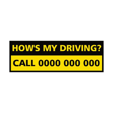hows  driving vehicle sticker safety labelcouk