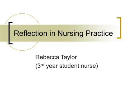 reflection  nursing practice