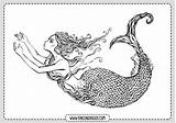 Sirena Sirenas Fantasia Rincondibujos Navegación sketch template