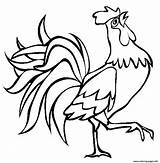 Coloring Rooster Farm Animal Pages Printable Color sketch template