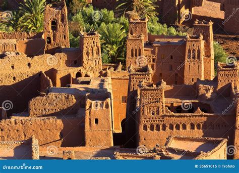 clay kasbah ait benhaddou  morocco stock image image  casbah heritage