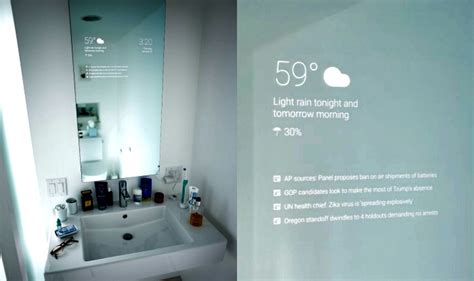 googles android smart mirror  replace  boring bathroom mirror buzz news indiacom