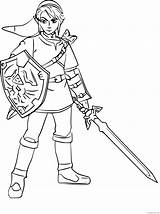 Zelda Coloring Pages Link Legend Coloring4free Related Posts sketch template