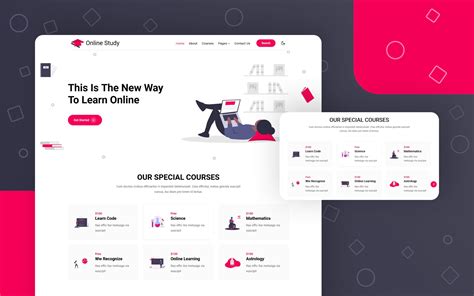 study  education related website template wlayouts