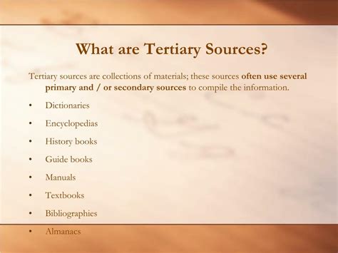 types  sources primary secondary tertiary powerpoint
