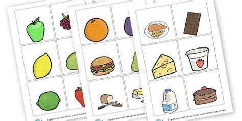 food themed picture cards teacher  twinkl