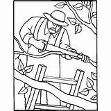 Coloring Pages Government Getcolorings Sawing Gardener Tree sketch template