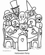 Halloween Coloring Pages Printable Adult Hard Party Witch Print Kids Family Popular Color Happy Coloringhome Printing Help sketch template