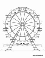 Wheel Ferris Coloring Pages Kids Park Printable Drawing Wheels Color Sheets Medicine арт Crafts колеса Print Carnival необычный Theme Fun sketch template