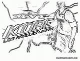 Coloring Pages Kobe Bryant Lebron Nba Basketball James Shoes Curry Jordan Team Michael Printable Lakers Stephen Color Adults Players Boys sketch template